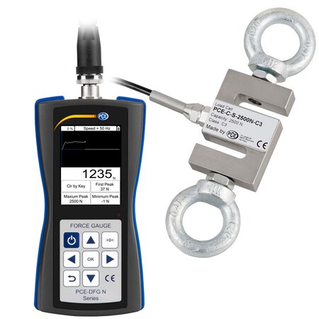 Pce Instruments Force Gauge, 0 to 2,500 N PCE-DFG N 2.5K
